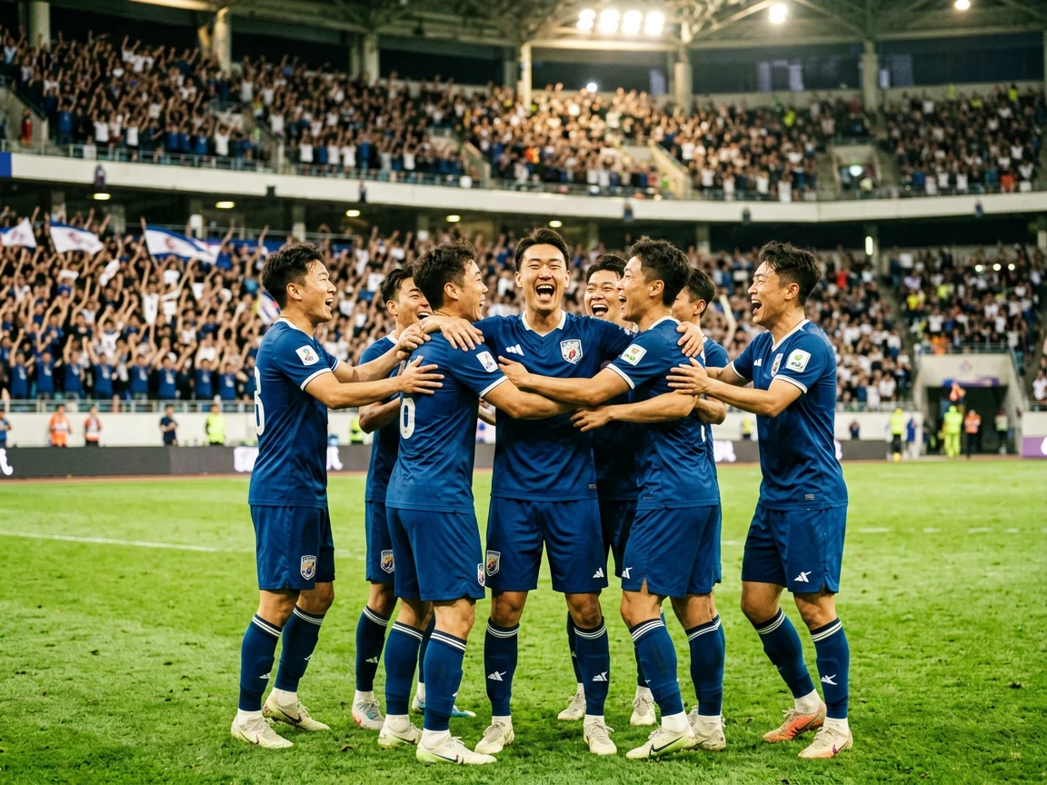 球员球迷共同庆祝主场首胜